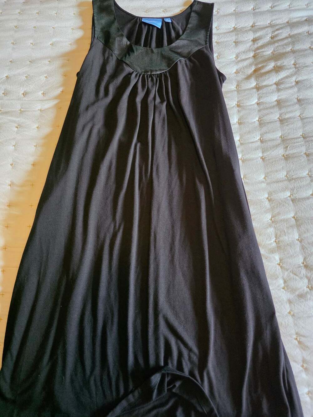 Simply Vera Vera Wang Women's Sleeveless Black Jersey Dress Size M